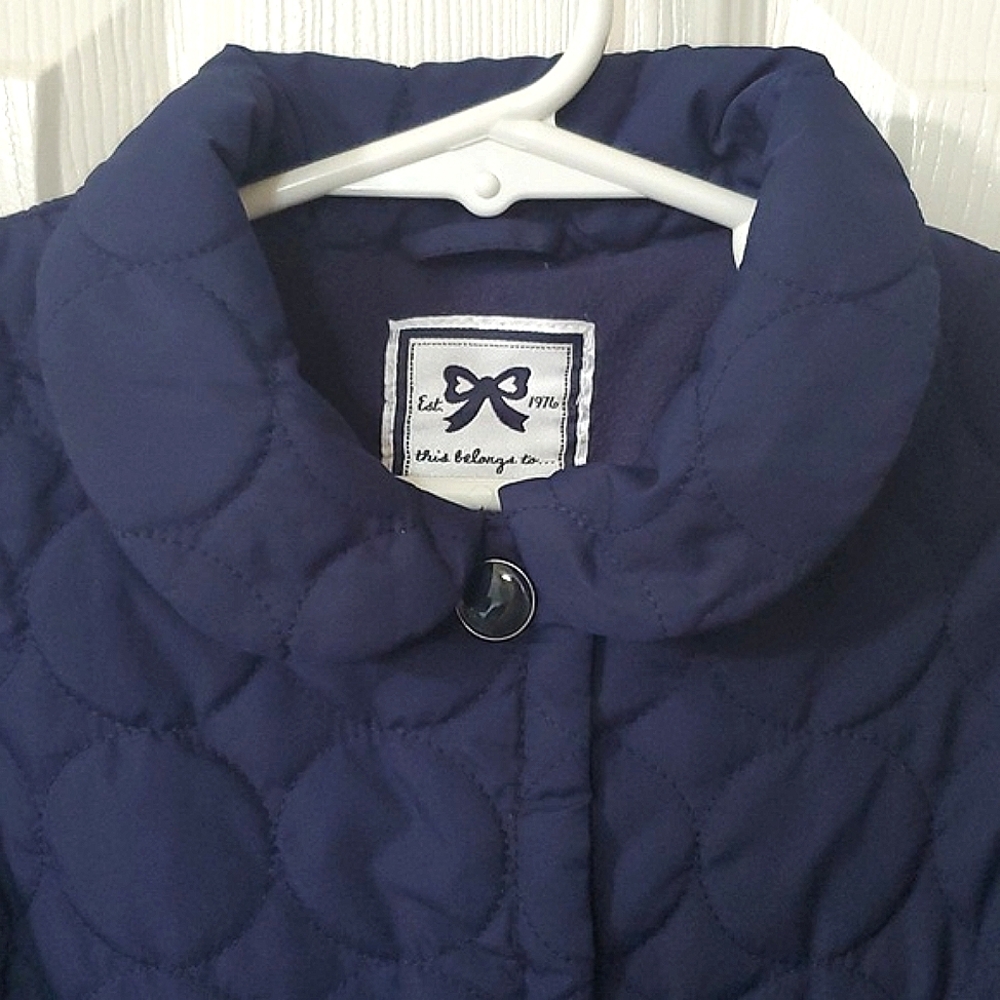 Gymboree Navy Quilted Snap Button Up Jacket Toddler Girls Size 2T - 3T - Picture 4 of 10